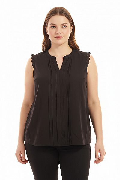 ONLY Dámské černé Tričko Bez Rukávů Velikost 50