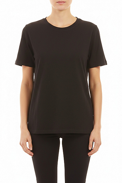 Bershka Dámské Tričko S Krátkým Rukávem černé Basic Vel. L