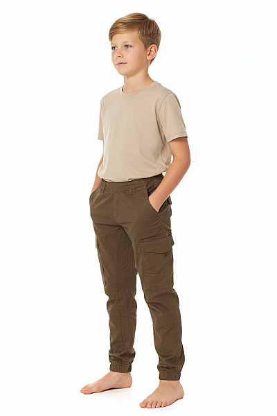 JACK & JONES Dětské Chlapecké Bavlněné Cargo Kalhoty Hnědé Vel. 164