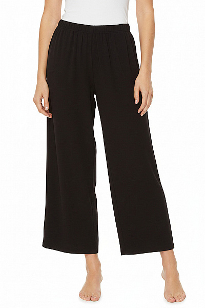 Dámské Volnočasové Kalhoty černé široké Velikost 40