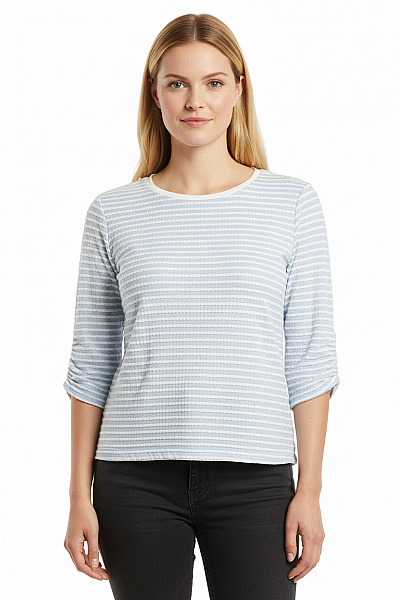 Soyaconcept Dámské Tričko S Krátkým Rukávem Pruhované Bavlněné Velikost EU L