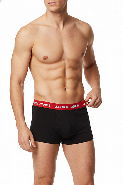 JACK & JONES Pánské Bavlněné Boxerky černé Velikost M