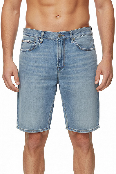 Calvin Klein Modré Džínové Kraťasy Volnočasové S Kapsami Vel. 31