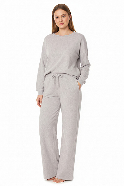 Bershka Dámské Bavlněné Tepláky Volnočasové široké Dlouhé šedé S Kapsami Velikost M