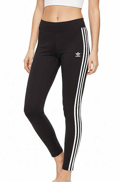 ADIDAS Dámské černé Sportovní Legíny S Lampasem Velikost EU 34