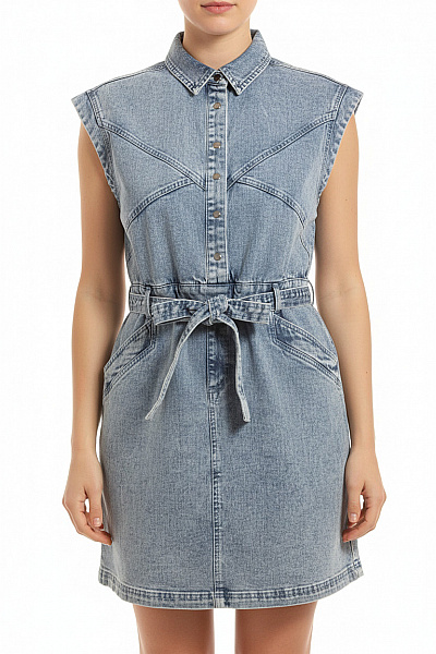 Heine Dámské Džínové šaty Bez Rukávů S Páskem Vel. 42