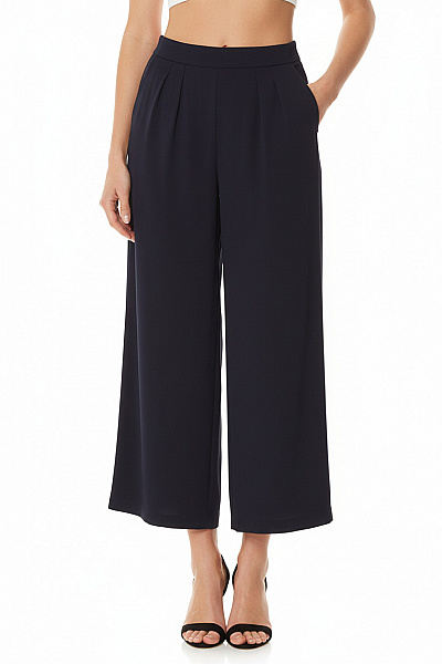LeGer By Lena Gercke Dámské černé široké Elegantní Kalhoty Polyesterové Vel. EU 38