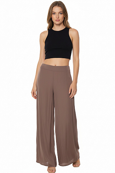 Lascana Dámské široké Saténové Kalhoty Volnočasové Vel. 40