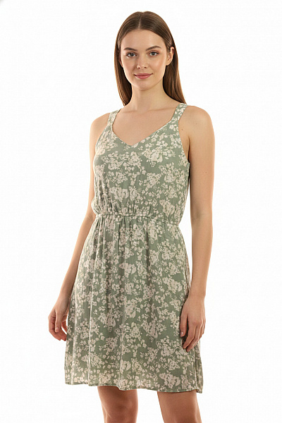 ONLY Dámské šaty Bez Rukávů Květované Letní Volnočasové Zelené Vel. S
