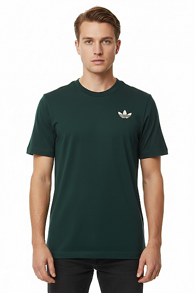 ADIDAS Pánské Tričko S Krátkým Rukávem A Výšivkou Zelené Velikost M