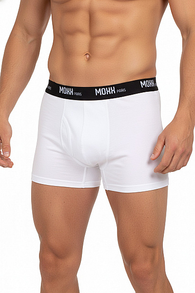 Mox Pánské Bavlněné Boxerky Bílé Vel. XL