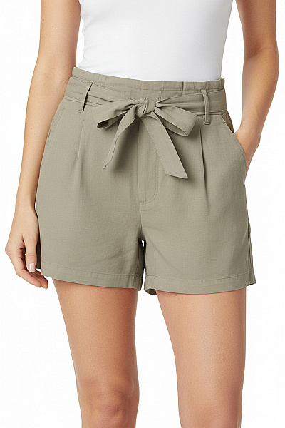 ONLY Dámské Kraťasy S Páskem A Kapsami Volnočasové Krátké Béžové Vel. M