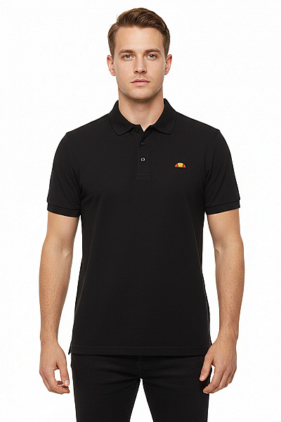 Ellesse Pánské černé Polo Tričko S Krátkým Rukávem Velikost XL