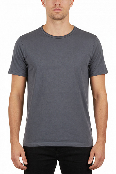 Key Largo Pánské Tričko S Krátkým Rukávem Jednobarevné Basic šedé Velikost L