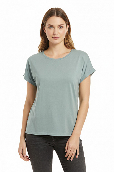 ONLY Dámské Tričko S Krátkým Rukávem Jednobarevné Basic Vel. L