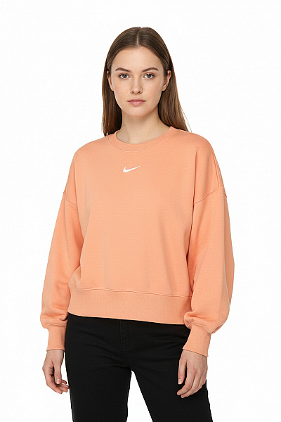 Nike Dámská Oranžová Bavlněná Mikina Crop Crewneck Vel. S