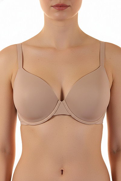 Calvin Klein Dámská Hladká Podprsenka Push Up Béžová Vel. EU 100C