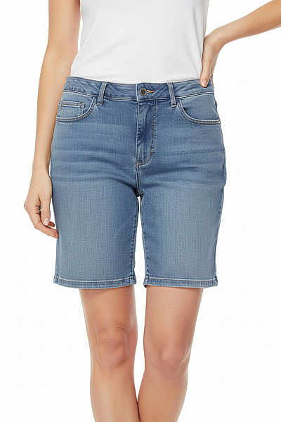 VILA Dámské Džínové Kraťasy Volnočasové Krátké S Kapsami Modré Velikost 40
