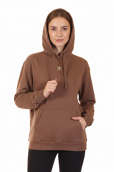 ADIDAS Dámská Bavlněná Mikina S Kapucí A Výšivkou Přes Hlavu Jednobarevná Vel. XS