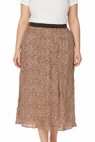 ONLY Dámská Midi Sukně S Potiskem Béžová Velikost XL