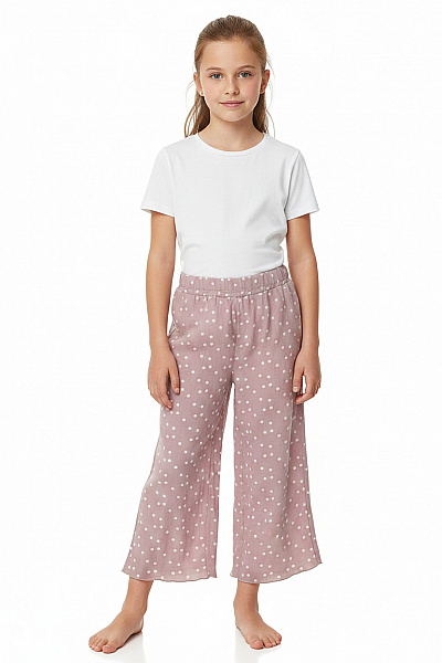 Name It Dívčí Bavlněné Kalhoty Růžové Puntíkované Velikost 116