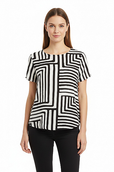 VERO MODA Dámská Halenka S Krátkým Rukávem A Potiskem Vel. XS