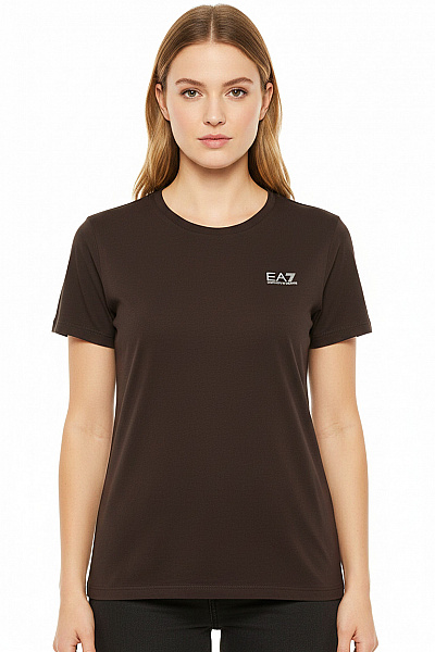 ARMANI Dámské Tričko S Krátkým Rukávem Jednobarevné S Nápisem Velikost XL