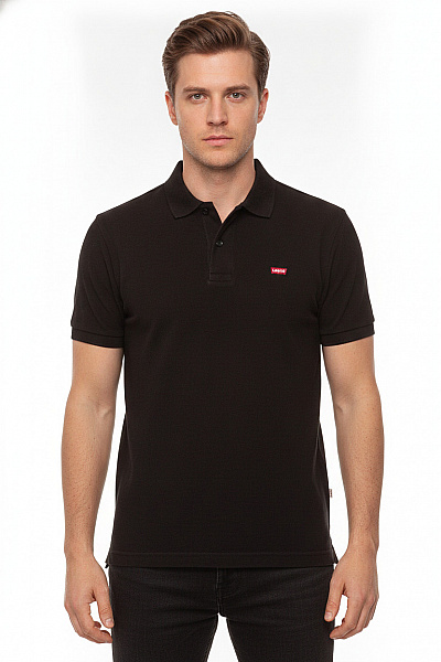 LEVIS Pánské Bavlněné Polo Tričko S Límečkem Krátký Rukáv Jednobarevné Velikost M