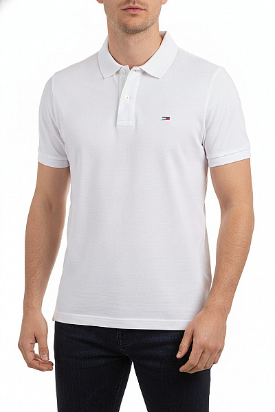 TOMMY HILFIGER Pánské Bavlněné Polo Tričko S Krátkým Rukávem A Límečkem Vel. L