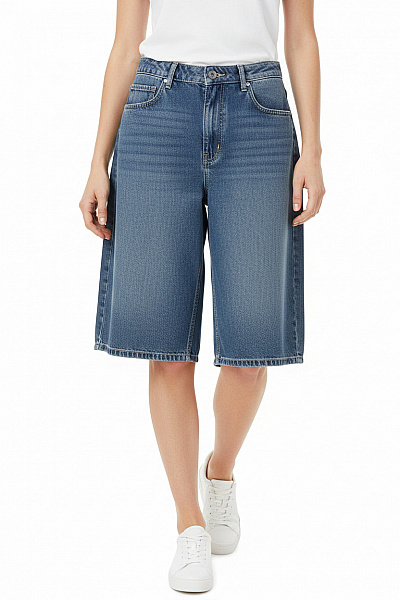 Bershka Dámské Džínové Volnočasové široké Pod Kolena S Kapsami Vel. 36
