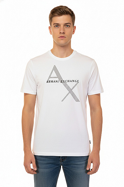 ARMANI Pánské Tričko S Krátkým Rukávem A Potiskem Velikost L