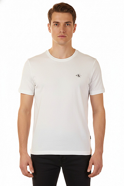 Calvin Klein Bavlněné Tričko S Krátkým Rukávem Jednobarevné Basic Velikost M