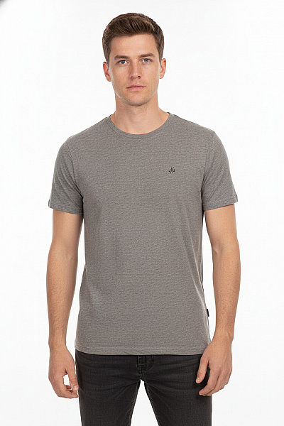 JACK & JONES Pánské Tričko S Krátkým Rukávem šedé Bavlněné Basic Vel. M