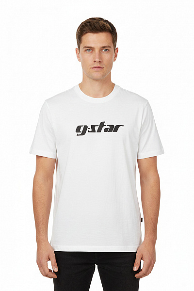 G-Star Pánské Bavlněné Tričko S Krátkým Rukávem A Potiskem Velikost L