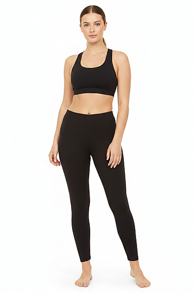 ONLY Dámské Bavlněné Legíny Dlouhé černé Volnočasové Vel. M