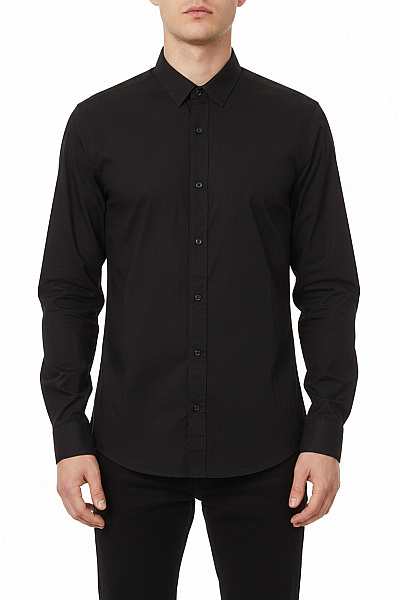 Hugo Boss Pánská Elegantní Košile S Dlouhým Rukávem Bavlněná černá Vel. 42