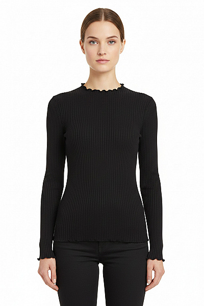 ONLY Dámské Tričko S Dlouhým Rukávem černé Velikost XS