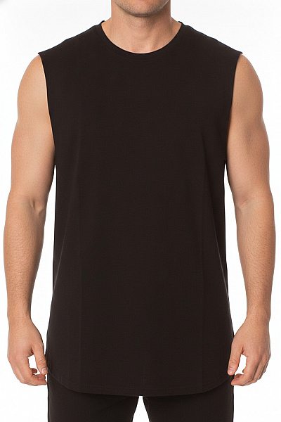 URBAN CLASSICS Pánské Bavlněné Tílko černé Basic Bez Rukávů Vel. XL