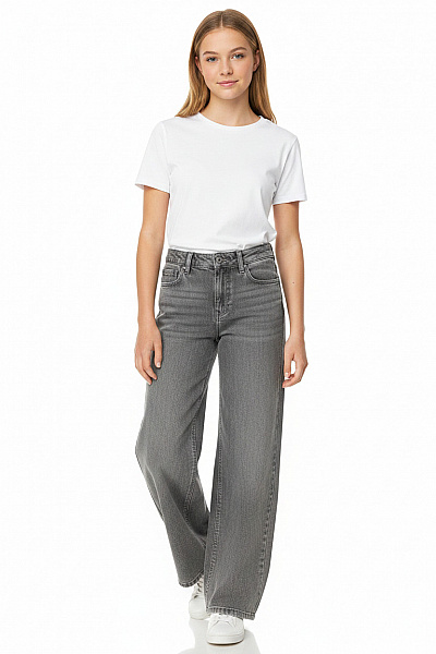 Name It Dívčí Džíny Volné šedé Bavlněné Vel. 146 Cm