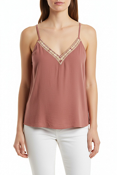 Dámská Halenka Bez Rukávů S Výstřihem Do V Vyšívaná Letní Boho Velikost 42