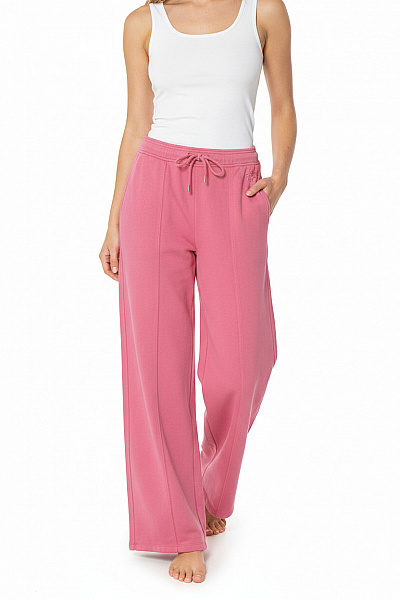 OH APRIL Dámské Tepláky Růžové Bavlněné široké Volnočasové Vel. S