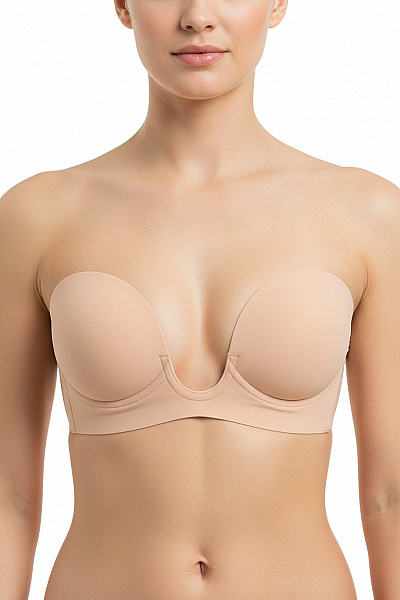 Magic Body Fashion Podprsenka Samolepicí S Hlubokým Výstřihem Hladká Béžová Vel. A