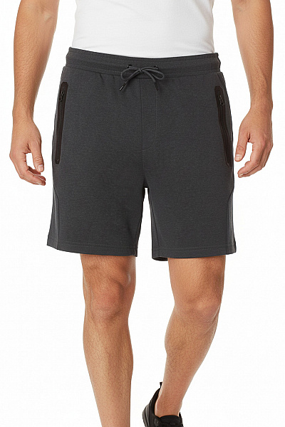 JACK & JONES Pánské Teplákové Kraťasy Sportovní Volnočasové šedé Se Zipem Velikost M