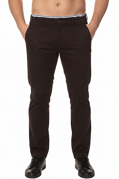 TOMMY HILFIGER Pánské Hnědé Volnočasové Kalhoty Rovné Velikost 38