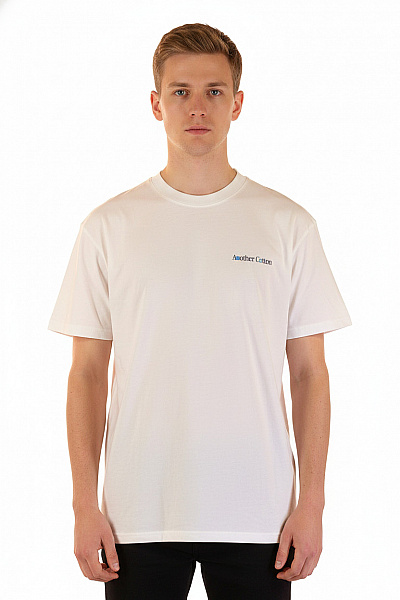 Pánské Tričko S Krátkým Rukávem A Nápisem Basic Bílé Bavlněné Velikost L