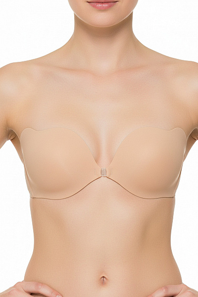Samolepicí Hladká Podprsenka Bez Ramínek Béžová