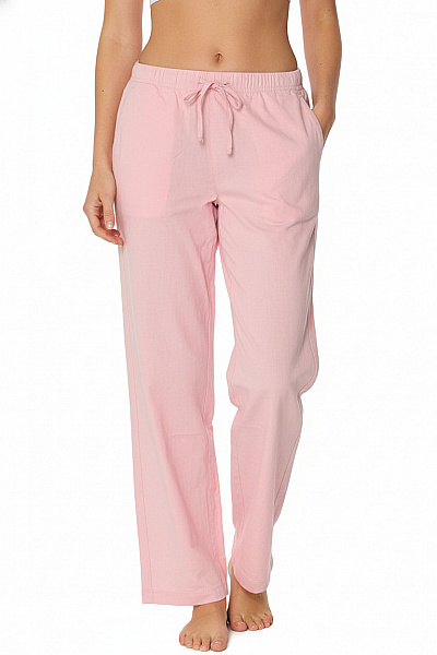 Bershka Růžové Plátěné široké Volnočasové Kalhoty S Mašlí Velikost M