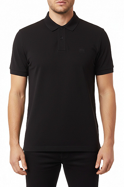 Hugo Boss Pánské Bavlněné Polo Tričko S Krátkým Rukávem černé Vel. M