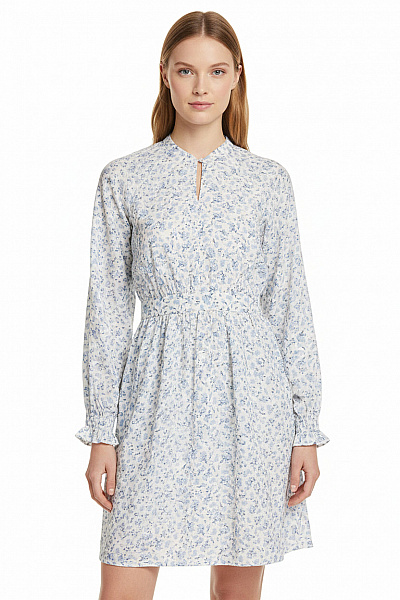MSCH Copenhagen Dámské šaty S Dlouhým Rukávem Květované Volnočasové Velikost XS