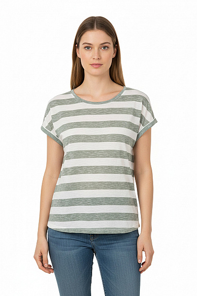 My Haily S Dámské Tričko S Krátkým Rukávem Pruhované Basic Velikost S